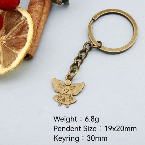 Metal Angel Figure Keychain Fashion Key Ring Gift