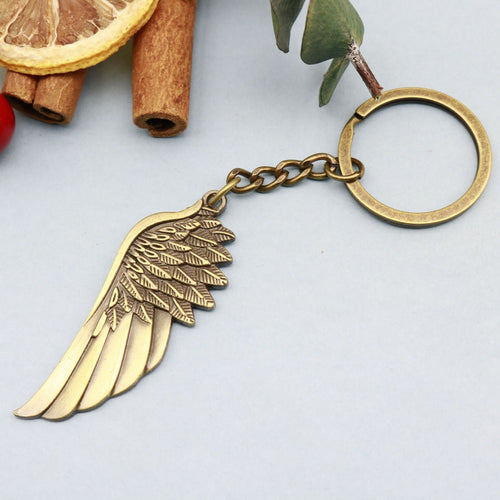 Metal Large Angel Wings Keychain Bag Charm Gift