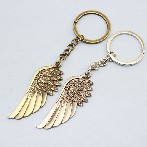 Metal Large Angel Wings Keychain Bag Charm Gift