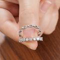 Minimalist Zircon Ring Two Piece Set, Fashion Daily Wear Jewelry Accessories For Women view 3