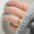 Minimalist Zircon Ring Two Piece Set, Fashion Daily Wear Jewelry Accessories For Women view 1