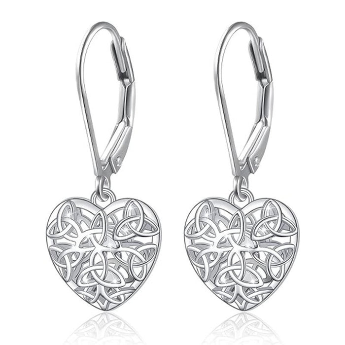European Fashion Heart Hollow Design Drop Earrings, Fairy Daily Wear Earrings For Women