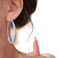 Iron English Letter Hoop Earrings For Women Dopamine Color Early Spring European American Fashion view 5
