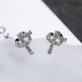 Luxury Knotted Key Shape Zircon Rhinestone Alloy Studs Small Elegant Fashion Women Earrings view 4