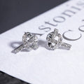 Luxury Knotted Key Shape Zircon Rhinestone Alloy Studs Small Elegant Fashion Women Earrings view 3