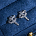 Luxury Knotted Key Shape Zircon Rhinestone Alloy Studs Small Elegant Fashion Women Earrings view 2