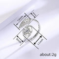 Baby Footprint Angel Engraved Ring, Fashion Design Mother's Gift Jewelry Accessory view 4