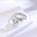 Baby Footprint Angel Engraved Ring, Fashion Design Mother's Gift Jewelry Accessory view 3