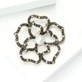 Alloy Enamel Hollow Flower Brooch Pin For Suits And Dresses view 4