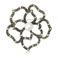 Alloy Enamel Hollow Flower Brooch Pin For Suits And Dresses view 1