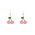 Fresh Cherry Heart Enamel Alloy Drop Hook For Women Minimal Elegant Fashion Earrings view 5