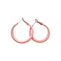 Smooth Round Metal Hoop Earrings With Silver Needle Posts Dopamine Early Spring Minimalist Style view 5