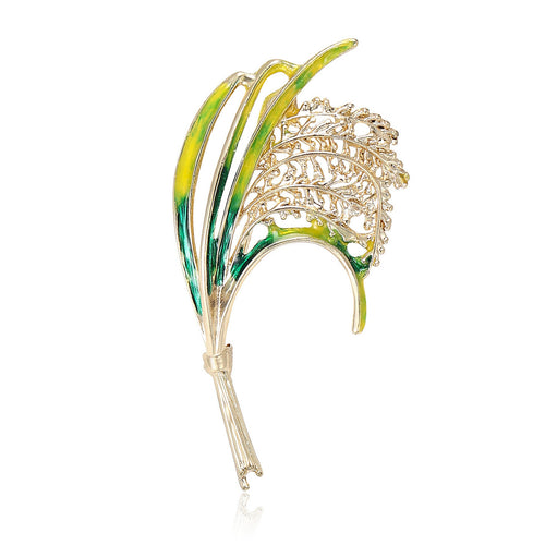 Alloy Enamel Rice Brooch Pin For Coats And Suits