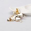 Red Gold Tone Butterfly Enamel Metal Brooch Pin 5 x 4.9 cm view 5