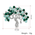 Green Silver Tone Cat Crystal Metal Brooch Pin for Jackets and Lapels view 5