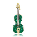 Green Gold Tone Violin Enamel Metal Pendant Charm Jewelry Component view 6
