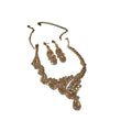 Alloy Rhinestone Waterdrop Pendant Two Layer Necklace, Vintage Court Style Clavicle Chain view 5