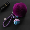 Braided Bell and Plush Pom Pom Wrist Strap Keychains in Seven Colors view 6