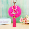 Fuchsia Crown-Tassel-Pom