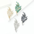 Alloy Rhinestone Willow Bouquet Brooch For Women's Apparel Decoration view 2