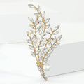Alloy Rhinestone Willow Bouquet Brooch For Women's Apparel Decoration view 3