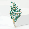 Alloy Rhinestone Willow Bouquet Brooch For Women's Apparel Decoration view 4