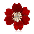 Alloy Acrylic Flower Brooch Pin For Suits Coats And Apparel view 1