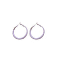 Iron Smooth Round English Letter Stud Earrings For Women Versatile Dopamine Minimalist Jewelry view 5