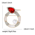 Alloy Rhinestone Snake Brooch Pin For Women Coats And Suits view 5