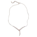 Style Copper Snake Chain Necklace With Sparkling Zircon Letter Pendant For Women view 5