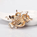 Red Gold Tone Owl Crystal Enamel Metal Brooch Pin for Jackets and Lapels view 5
