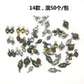 Metallic Seashell Metal Charms for Jewelry and Craft Projects view 1