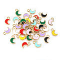 8x5mm Enamel Moon Pendant Charm For DIY Bracelet Necklace Jewelry Accessory view 5