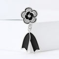 Alloy Rhinestone Camellia Flower Brooch Pin For Women's Apparel view 3