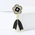 Alloy Rhinestone Camellia Flower Brooch Pin For Women's Apparel view 4