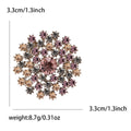 Alloy Color Rhinestone Dandelion Brooch For Elegant Women's Apparel view 6