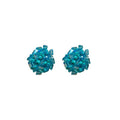 Elegant Artificial Crystal Flower Woven Stud Earrings With Silver Posts For Women view 5