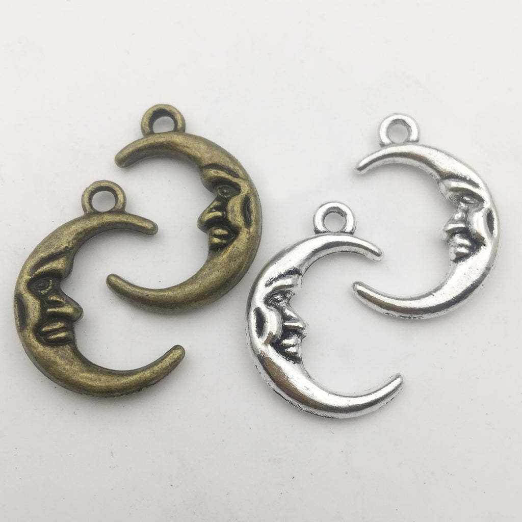 Hollow Zinc Alloy Star Moon Sun Shooting Star Charm Pendant for DIY Sweater Chain Making