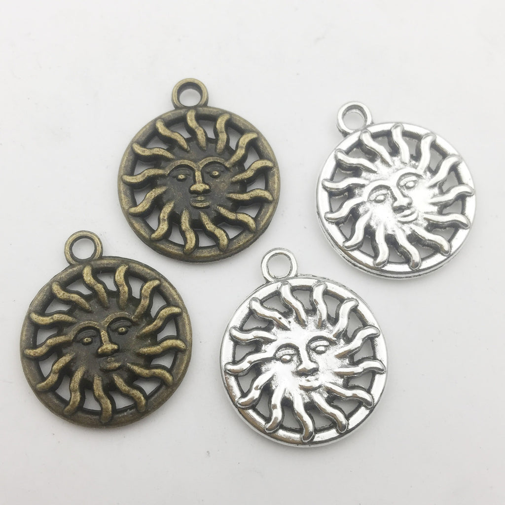 Hollow Zinc Alloy Star Moon Sun Shooting Star Charm Pendant for DIY Sweater Chain Making