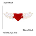 Alloy Enamel Angel Wing Heart Brooch Pin For Clothing view 5