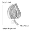 Alloy Enamel Pearl Calla Lily Brooch Pin For Womens Apparel view 5