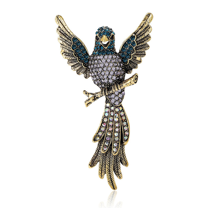 Alloy Flying Bird Brooch Pin For Suits And Shirts