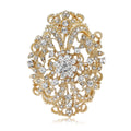 Alloy Rhinestone Badge Brooch Pin For Women's Suits And Shirts view 1