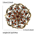 Simple Vintage Alloy Rhinestone Hollow Brooch For Suits And Shirts view 6