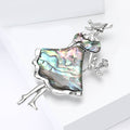Alloy Shell Rose Skirt Brooch Pin For Women's Clothing view 3