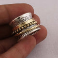 European American Vintage Creative Geometric Line Two Tone Fashion Ring Trendy Finger Ring view 5