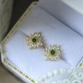 Luxury Floral Stud Earrings For Women, Elegant French Style Fashion Niche Daily Wear Jewelry view 3