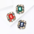 Alloy Rhinestone Square Brooch Pin Vintage Palace Style Apparel Accessory view 2