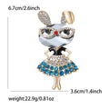 Alloy Rhinestone Bunny Girl Brooch Pin For Coats And Sweaters view 5