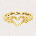 European American Heart Gesture Engraved Ring For Women, Sweet Daily Fashion Accessory view 2